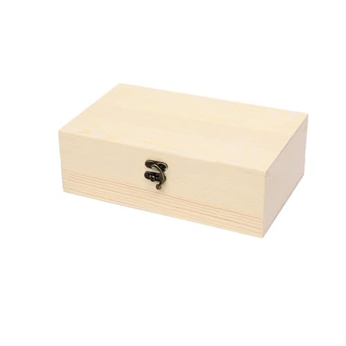 Schmuckkästchen, Schmuckschatulle-Organizer, Retro-Aufbewahrungsbox aus Holz, schlichtes Holz mit Deckel, multifunktionale Scharnierboxen, Geschenkverpackung, Schmuckschatulle, Heimaufbewahrung, Werk von AADDFDD