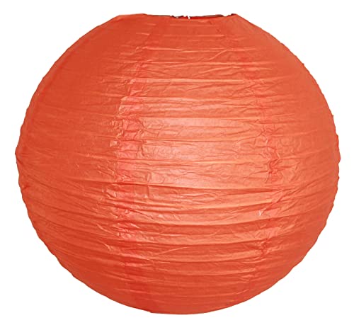 AAF Nommel Lampion Laternen Papierlaterne Lampenschirm Hochtzeit Party Dekoration Ballform Orange 30 cm von AAF Nommel