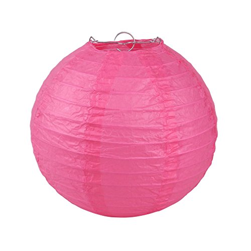 AAF Nommel Lukis 1x Lampion Laternen Papierlaterne Lampenschirm Hochtzeit Party Dekoration Ballform Rosa 20cm von AAF Nommel