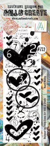 AALL & Create Stamp Heart Medley AALL-TP-732 7,3x20,5cm (08-22) von AALL & Create