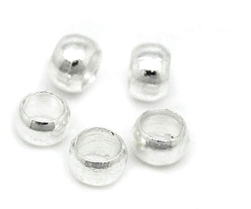 100 Quetschperlen versilbert 2,5mm - B00778a von AB-Fashion 07