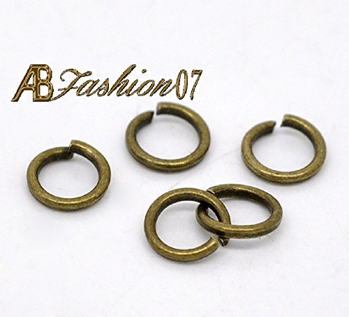 AB-Fashion 07 10 mm Biegeringe offen (10x1,3mm) - Bronze, 40 Stück (Bronze, 40) von AB-Fashion 07