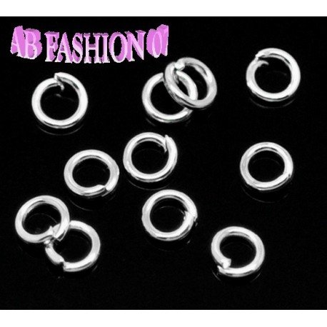 AB-Fashion 07 5mm Biegeringe offen (5x1mm) - Versilbert, 50 Stück von AB-Fashion 07