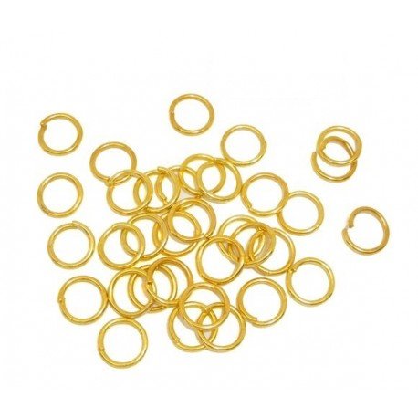 AB-Fashion 07 7mm Biegeringe offen (7x0,7mm) - Goldfarben, 100 Stück von AB-Fashion 07