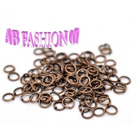 AB-Fashion 07 Biegeringe 5mm offen (5x0,75mm) - Antikkupfer, 10 Stück von AB-Fashion 07