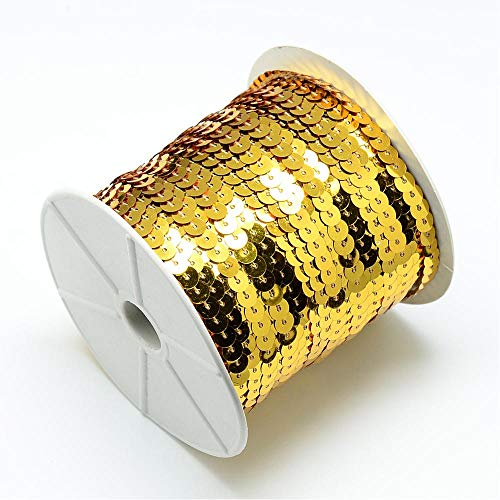 5 m Paillettenband 6 mm Holo oder AB-Farben (0,51€ je Meter) (Goldfarben AB-Farbe) von AB-Fashion07