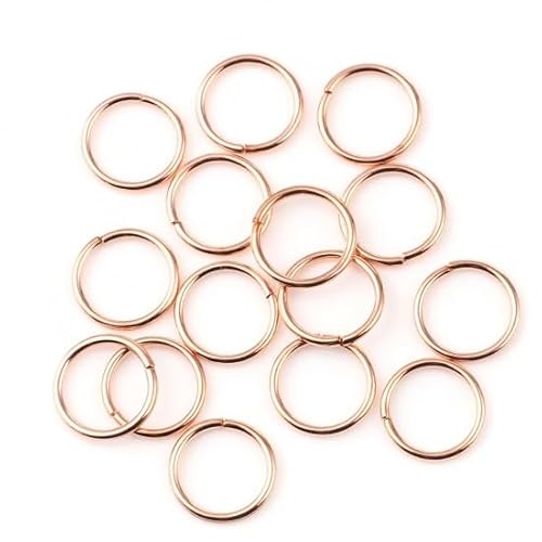 Biegeringe RoséGold 10 mm offen 10-100 Stück (Rosegold, 40 Stück) von AB-Fashion07