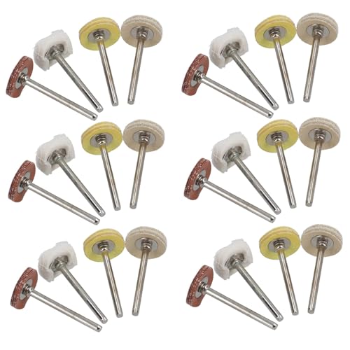 Loses Mini-Polierhauben-Set, 3,1 mm Spanndorn, 24 Stück von AB Tools