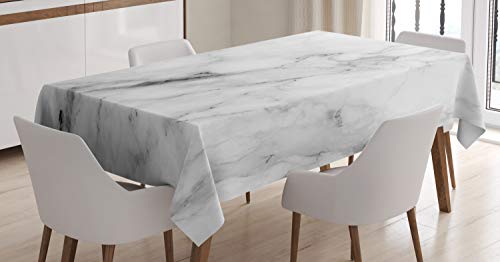 ABAKUHAUS Marmor Tischdecke, Gebrochene Linien, Personalisierter Druck Klare Farben ohne Verblassen Waschbar für Außen Bereich, 140 x 200 cm, Marmorweiß ABAKUHAUS Marmor Tischdecke, Gebrochene Linien, Personalisierter Druck Klare Farben ohne Verblassen Waschbar für Außen Bereich, 140 x 200 cm, Marmorweiß von ABAKUHAUS