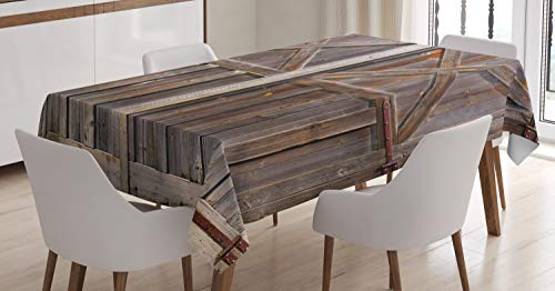 ABAKUHAUS Rustikal Tischdecke, Alte hölzerne Lager, Druck mit Klaren Farben ohne Verblassen Waschbar für innen oder Außen Bereich, 140 x 170 cm, Braun ABAKUHAUS Rustikal Tischdecke, Alte hölzerne Lager, Druck mit Klaren Farben ohne Verblassen Waschbar für innen oder Außen Bereich, 140 x 170 cm, Braun von ABAKUHAUS
