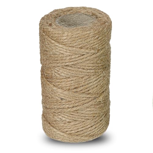 ABAZO Baumwollschnur, Baumwollgarn, Bunte Baumwoll-Bastelschnur zum Aufhängen, Pflanzenaufhänger, Basteln, Stricken, 50 Meter, Mix kolor (BEIGE) von ABAZO