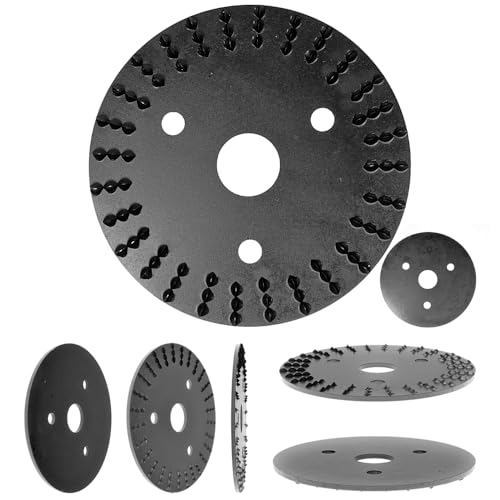 ABAZO Raspelscheibe, Holzschnitzscheibe Frässcheibe, Flexscheibe, Baumstumpffräse, Wurzelfräse, Lackfräse Ø 125 mm, Ø 115 mm (Gerade Raspel, Vorarbeit Ø 115 mm x 22,2 mm) von ABAZO