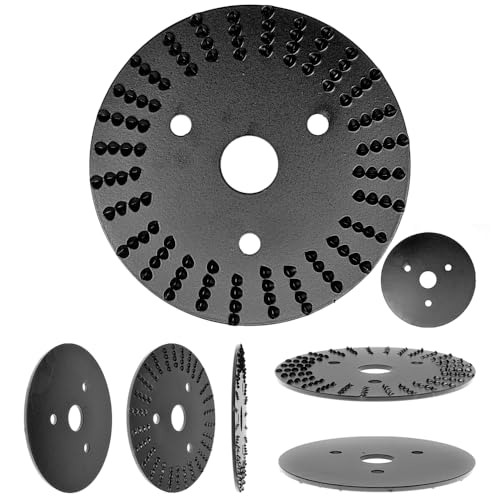 ABAZO Raspelscheibe, Holzschnitzscheibe Frässcheibe, Flexscheibe, Baumstumpffräse, Wurzelfräse, Lackfräse Ø 125 mm, Ø 115 mm (Gerade Raspel, Vorarbeit Ø 125 mm x 22,2 mm) von ABAZO