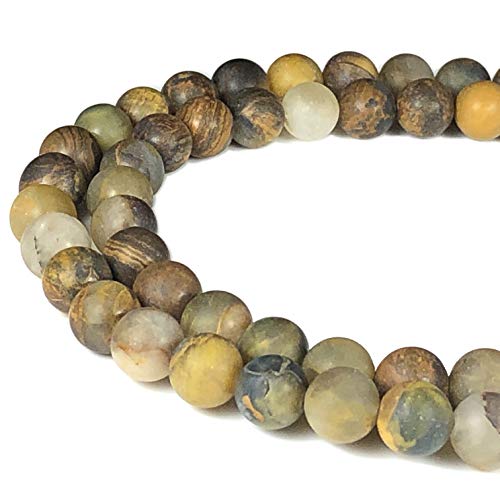 ABCGEMS Matte Namibian Golden Pietersite Beads (AKA Vision Stein für Meditation, nicht gewachst, nicht poliert) Heilende Energie Kristallstein Ideal für Armband, Halsketten, DIY, rund, 8 mm von ABC GEMS USA