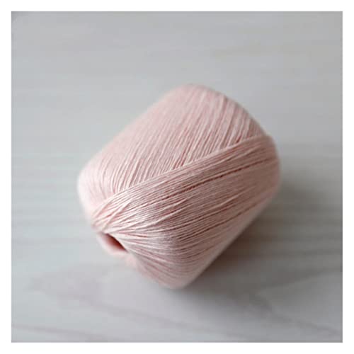 ABCBCA 50g / Kugelfeder/Sommergarn gekämmte Haut Affinity 4 Stränge von Tencel/Leinen gemischtem Garn DIY. Häkeln Sie Schuhe/Rock etc häkeln strickgarn (Color : 17 Light pink) von ABCBCA