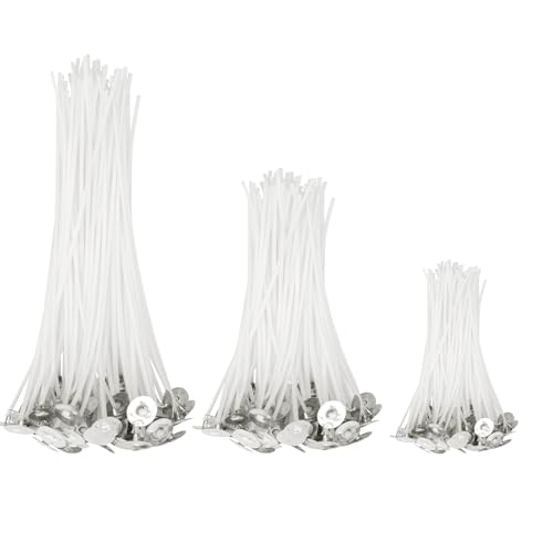 150 Stück Kerzendochte Set – Candle Wicks 10/15/20cm für Dicke Kerzen, DIY Kerzen Selber Machen, Perfekt für Kerzen Gießen von ABERE