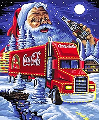 ABEUTY 5D Diamond Painting DIY Full Drill Strasssteine Weihnachtsmann Getränke LKW Mond Malen mit Diamanten Kristall Diamant Kunst Kits (Truck) von ABEUTY