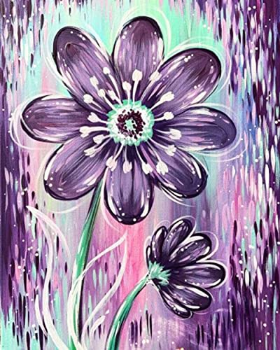 Diamond Painting Full Set, ABEUTY DIY 5D Diamant Painting Blinkende Blume Grüne Pflanzen Diamant Malerei Malen nach Zahlen Kreuzstich von ABEUTY