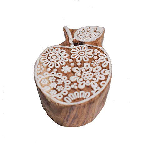 ABN EXPORTS Apfel-Design Druckblöcke Stoff Holz Stempel Trendy Ton Druckstempel von ABN EXPORTS