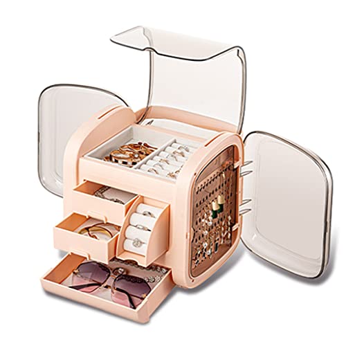 ABNNHK Schmuckschatulle, große Schmuckschatulle, Schmuck-Organizer-Box, Display-Aufbewahrungskoffer, Schmuckschatulle für Mädchen für Ohrringe, Ringe, Halsketten, Geschenk für Frauen, Sch von ABNNHK