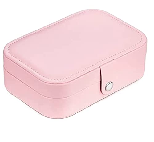 ABNNHK Schmuckschatulle, rosa, Schmuckschatulle aus PU-Leder, multifunktionale Aufbewahrungsbox, Ohrringe, Ringe, Vitrine, Aufbewahrungsbox, Schmuckhalter (Farbe: Rosa, Größe: 16 x 11 x 5 von ABNNHK