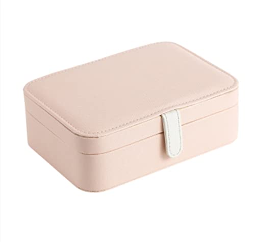 ABNNHK Schmuckschatulle, weiches Leder, Aufbewahrungskoffer für Schmuck, Schmuck-Organizer-Boxen für Frauen, Schmuck-Organizer-Box, Schmuckhalter (Farbe: Pink, Größe: 17 x 12 x 6 cm) (Pin von ABNNHK