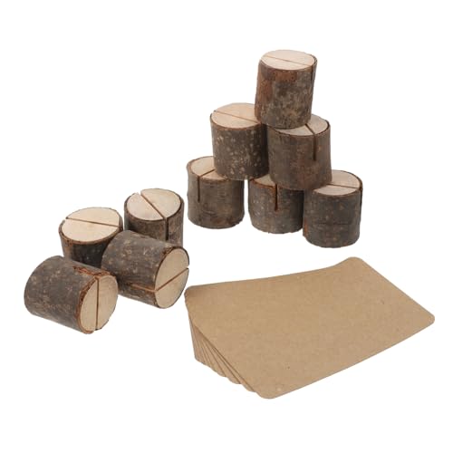 ABOOFAN 1 Satz Baumstumpf-notizhalter Tischnummernhalter Aus Holz Kartenhalter Aus Holzstumpf Stumpf Dekoration Inhaber Der Tischnummer Kartenständer Für Den Hochzeitstisch Papier Brown von ABOOFAN