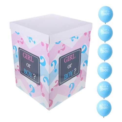 ABOOFAN 1 Satz Geschlechtsverkündung mit Ballonbox und Ballons für Babyparty Dekorationen Transparente Boxen für Unvergessliche für Jungen und Fragezeichen Box Blaue Ballons ABOOFAN 1 Satz Geschlechtsverkündung mit Ballonbox und Ballons für Babyparty Dekorationen Transparente Boxen für Unvergessliche für Jungen und Fragezeichen Box Blaue Ballons von ABOOFAN