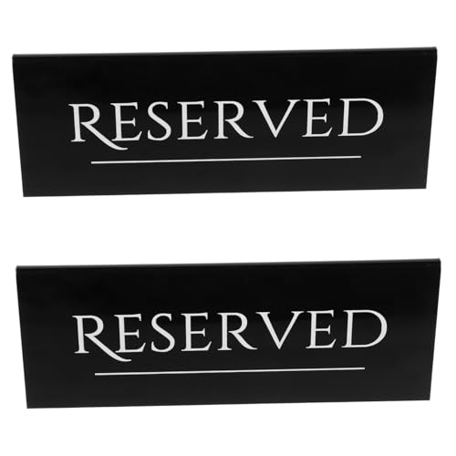 ABOOFAN 1 Satz Ortsschild Reservierte Schilder Für Hochzeiten Schild „tischzelt Reserviert“. Reservierungstisch-zeltschilder Hochzeitsreservierungsschild Tischschild Acryl Black 2st von ABOOFAN