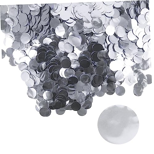 ABOOFAN 1 Satz rundes Papier werfen jahrestag hochzeitsdeko glitters wedding decoration Kreis Konfetti Party Papierkonfetti für die Dekoration Konfetti in runder Form Aluminiumfolie Silver von ABOOFAN