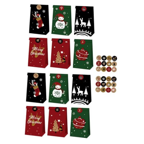 ABOOFAN 1 Set Weihnachtstüten Aus Kraftpapier Verpackungsbeutel Tragetaschen Organizer Handtaschen Organizer Braune Papiertüten Weihnachtsverpackungsbeutel Verpackungsbeutel von ABOOFAN