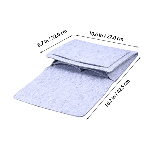 ABOOFAN 1 Stück Aufbewahrungstasche Für Die Küche Hängetasche Am Bett Tablet Steht Nachttisch Bettzubehör Sofa-armlehnen-organizer Sofa-armablage Becherhalter Für Couchablage Grey von ABOOFAN