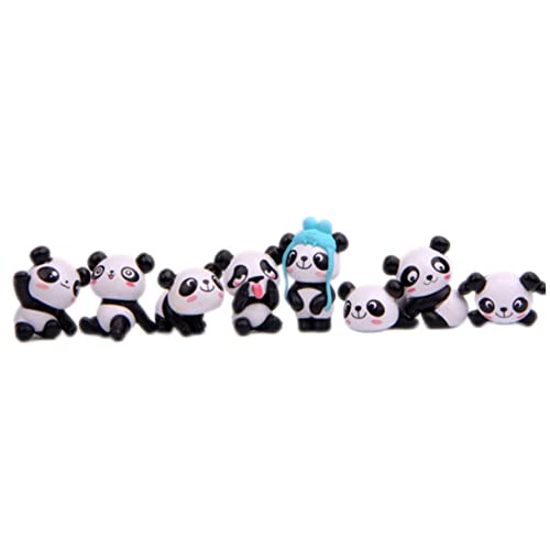 ABOOFAN 10St Heimdekoration Panda-Dekoration rechteckiges Kuchenblech mit Deckel Cute Decor Living Room Decoration wohnungsdeko tortendeko Einschulung Cartoon-Panda-Ornament Desktop- von ABOOFAN