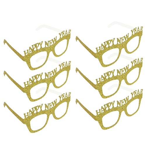 ABOOFAN 10St Weihnachtsbrillen Requisiten frohes neues jahr brille silvesterbrillen neujahr brillen Gläser glitzernde brillen dekorative Brillen Blitz schmücken von ABOOFAN