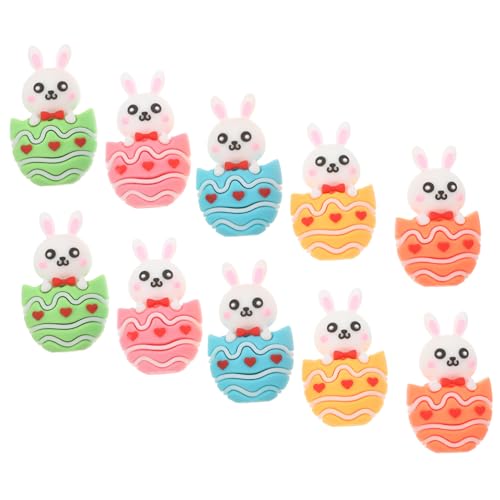 ABOOFAN 10st Gefüllter Ostereierhase Osterhasenfiguren Ostereierdekoration Osterei-Dekorationen Osterdekoration Mini-hasenfigur Tischdekoration Zu Ostern Osterdeko Für Zu Hause PVC von ABOOFAN