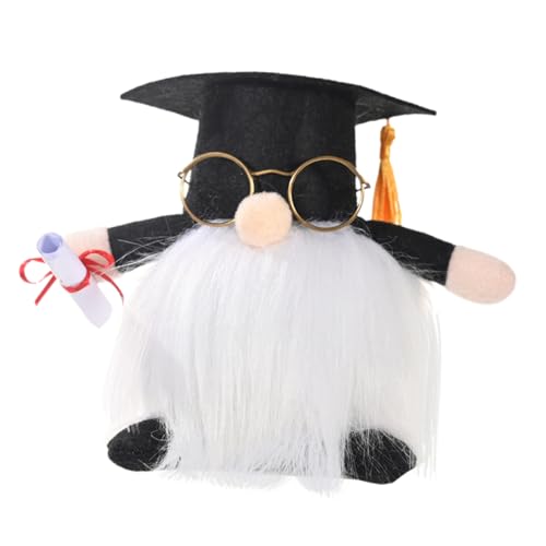 ABOOFAN 1Stk Tragen Sie eine Brille Rudolph Dekorationen heim Plüschtiere personalisiert gut bürodeko büro Dekoration Puppe Campus-Zwerg-Ornament Gnom der Abschlusssaison Stoff von ABOOFAN