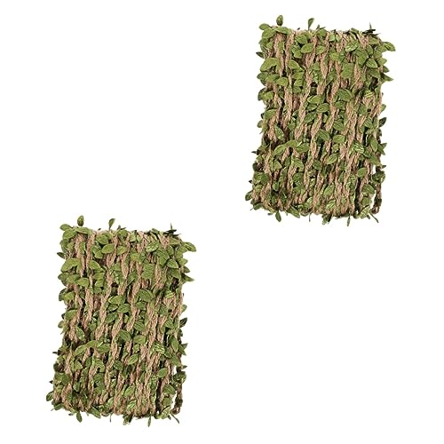 ABOOFAN 2 Rollen Simuliertes Hanfseil Und Rattan Geflochtene Angelschnur Jute Band Zum Verpacken Bausatz Silbernes Strassband Bögen Edelsteine Plaid Schmuck Bogen Auto Simulation Hanfseil von ABOOFAN