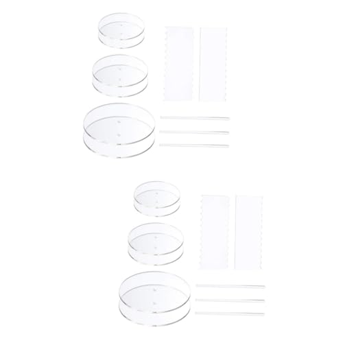 ABOOFAN 2 Sätze À 11 Stück Backwarenschneider Cake Scraper kuchenspachtel Tortendeko Werkzeug Cupcake -Stand Tortenständer aus Papier Liner Kuchenschneider Kuchenschaber Acryl Transparent von ABOOFAN