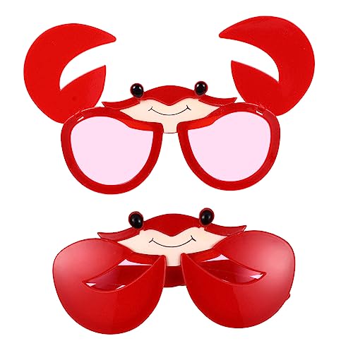 ABOOFAN 2st Krabbengläser Coole Kostüm-sonnenbrille Party-sonnenbrille Neuheit Brillen Krebs-sonnenbrille Luau-gastgeschenke Für Kinder Lustige Brille Plastik Kleinkind Strand Schmücken von ABOOFAN