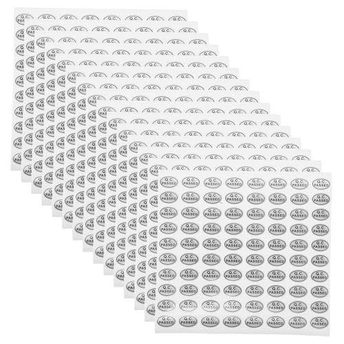 ABOOFAN 20 Blatt Qc Passed Aufkleber Selbstklebend Tamper Qualitätssicherungsetiketten für Lager Produktsicherung Dokumentenversiegelung und Prüfprozess ABOOFAN 20 Blatt Qc Passed Aufkleber Selbstklebend Tamper Qualitätssicherungsetiketten für Lager Produktsicherung Dokumentenversiegelung und Prüfprozess von ABOOFAN