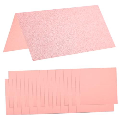 ABOOFAN 25St platzkarte business card wedding decoration Urlaubskarten Gastkarten Tischnummernkarten leere Karten esszimmertische Hochzeitstischkarte Bankett-Tischkarten Perlenpapier Rosa von ABOOFAN