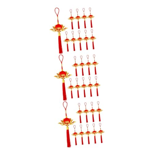 ABOOFAN 3 Sätze Topf-anhänger Künstlich Dekoration Lichter Laterne Lampe Chinese New Year Chinesisch Neujahr Schuldeko Quastenschmuck Für Die Wand Neujahr Anhänger Stoff Rot 10 Stück * 3 von ABOOFAN