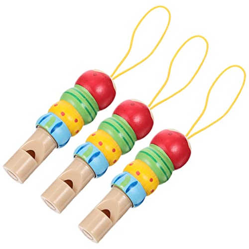 ABOOFAN 3st Pfeife Instrumente Für Musikinstrument- Kinderspielzeug Früherziehungsinstrument Bildungsspielzeug Instrumentenmodelle Kleinkindbedarf Massivholz Colorful von ABOOFAN