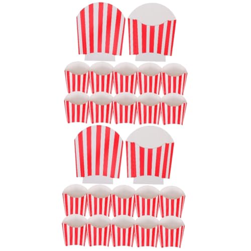 ABOOFAN 4 Sätze Pommes-box Snackbehälter Süßigkeitenbehälter Süßigkeiten Keksbehälter Snackbox Pappschachtel Susigkeiten Süßigkeiten Box Popcorn Snackhalter Snack-eimer Karton 50 Stück * 4 von ABOOFAN