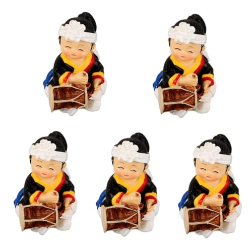 ABOOFAN 5 Stück Koreanische Kleidung Ornamente Cartoon Hanbok Dekoration Koreanische Hanbok Hanbok Puppen Figur Koreanische Hanbok Figur Süße Koreanische Hanbok von ABOOFAN