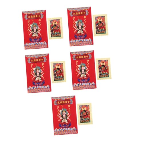 ABOOFAN 5St Tai Sui Gold Card glücksbringer Glücksamulette kaufen Feng Shui Glückskarte Glück traditionelle Wohndekorationen traditionelle Amulette Feng-Shui-Wohndekorationen Kupfer von ABOOFAN