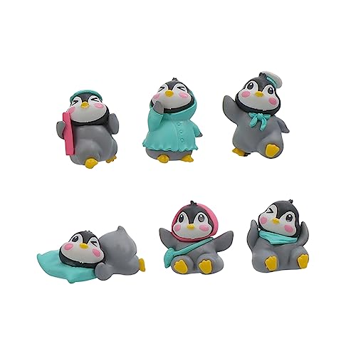 ABOOFAN 6 STK Pinguinpuppendekoration Pinguin Pinguin Pinguin Dekoration für Terrasse Pinguin Dekoration für Küche Aufkleber Figuren Szenendekor Home-Desktop- PVC von ABOOFAN