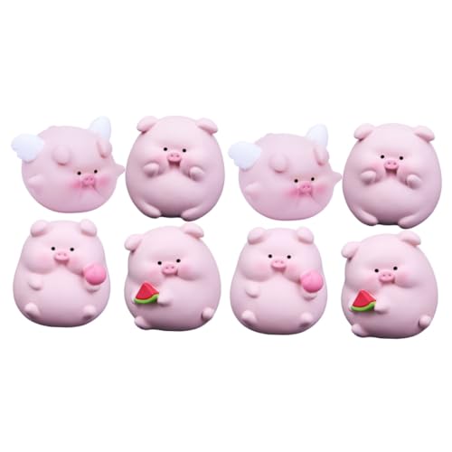 ABOOFAN 8 Stück Schweinchen Ornament Mini Spielzeug Miniatur Puppe Bücherregal Spielzeug Puppen Mini Tiere Miniatur Kuchendekoration Mini von ABOOFAN