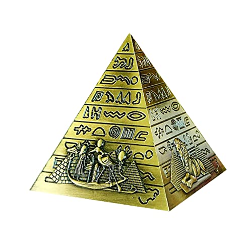 ABOOFAN Figur Pyramide Tischdekoration Home-Office-dekor Statuette Ägyptische Pyramide Pyramidenmodell Gebäudestatue Aus Desktop-dekor Büro Souvenir Metall von ABOOFAN