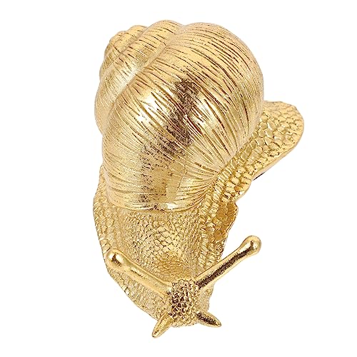 ABOOFAN Goldene Tierschnecke Schneckenskulptur Nordisches Dekor Tischdekoration Miniatur-schneckenstatue Figur Verzierung in Schneckenform Wohnaccessoires Dekor Bürodekoration Umweltharz von ABOOFAN